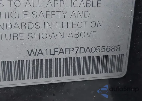 2013 Audi Q5 2.0T Premium из США, поврежденный, VIN WA1LFAFP7DA055688